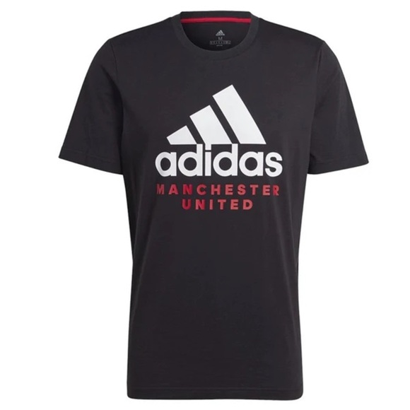 ADIDAS • Men’s Black Manchester United DNA Graphic Tee Shirt - Picture 1 of 6
